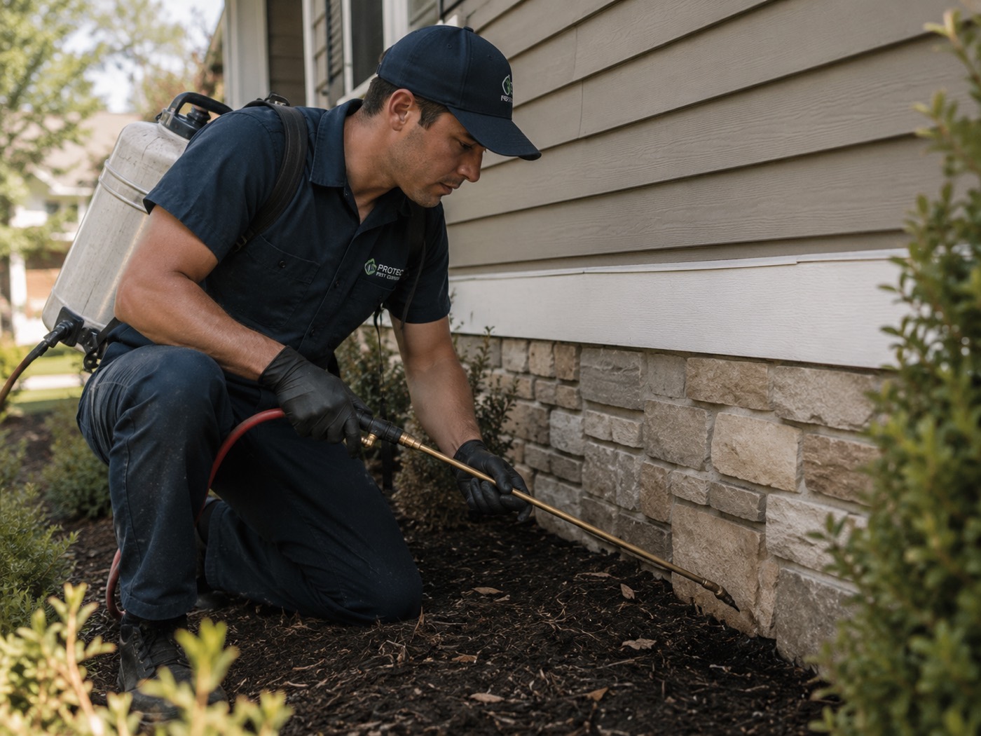 Pest Control professional on the job